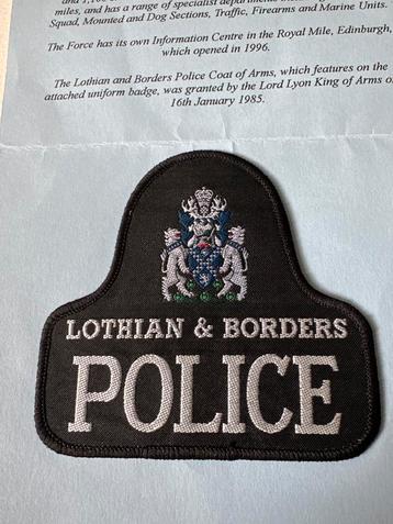 Lothian & Borders Police Patch beschikbaar voor biedingen