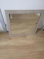 Vierkante spiegel met houten lijst, Minder dan 50 cm, Gebruikt, Vierkant, Ophalen of Verzenden