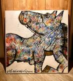 Erik Zwezerijnen Schilderij - Kleurrijk 100x100cm, Antiek en Kunst, Ophalen