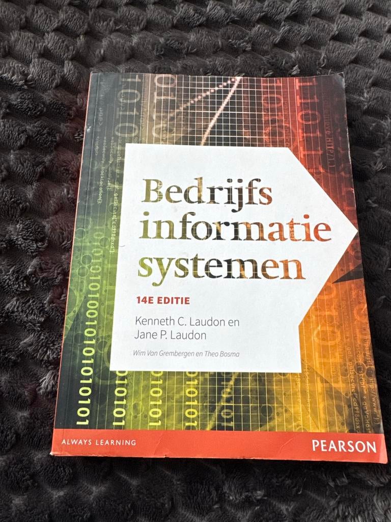 Bedrijfsinformatiesystemen - Laudon, 14e editie, Ophalen of Verzenden, Beta, Zo goed als nieuw, HBO