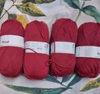 4 bollen wol, bordeaux rood, Ophalen of Verzenden, Nieuw, Breien of Haken, Wol of Garen