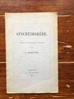 Cd. Busken Huet Afscheidsrede 1864, Antiek en Kunst, Ophalen of Verzenden, Cd. Busken Huet
