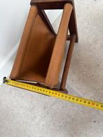 Vintage Houten Lectuurbak met Leer, Ophalen of Verzenden, Gebruikt
