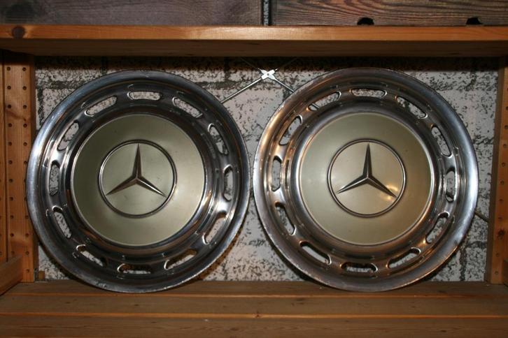Mercedes Chrome oldtimer wieldoppen vintage jaren 70/80, Auto diversen, Wieldoppen, Gebruikt, Ophalen of Verzenden