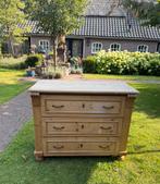 SHABBY GELOOGD OUD-GRENEN LADEKAST/COMMODE., Kinderen en Baby's, Kinderkamer | Commodes en Kasten, Ophalen, Voetruimte