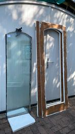 Hardhouten openslaande tuindeuren, Doe-het-zelf en Verbouw, Deuren en Horren, Ophalen, Gebruikt, 120 cm of meer, 200 tot 215 cm