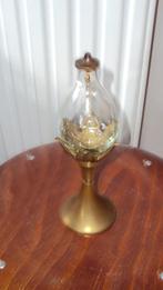 antiek olie lampje tulp bloem 1930 jaren uniek, Ophalen of Verzenden