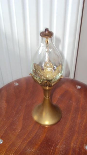 antiek olie lampje tulp bloem 1930 jaren uniek  beschikbaar voor biedingen