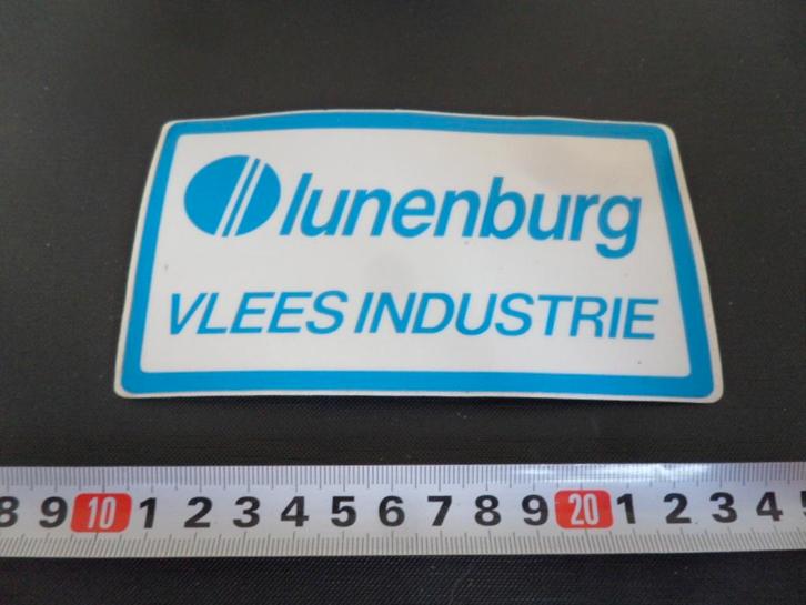 sticker transparant LUNENBURG vlees industrie, Verzamelen, Stickers, Zo goed als nieuw, Ophalen