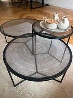 Salontafel set – modern & stijlvol (3-delig), Huis en Inrichting, Tafels | Salontafels, Ophalen, Gebruikt, 50 tot 100 cm, Rond