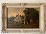 Landelijk schilderij van Ben Viegers, koeien., Ophalen of Verzenden