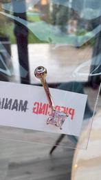 14K gouden navelpiercing met kristal - NIEUW!, Sieraden, Tassen en Uiterlijk, Piercings, Ophalen of Verzenden, Nieuw, Goud, Navelpiercing