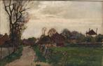 Gerbrand F van Schagen(1880)Olieverf "Dorpsgezicht welk" Ges, Ophalen of Verzenden
