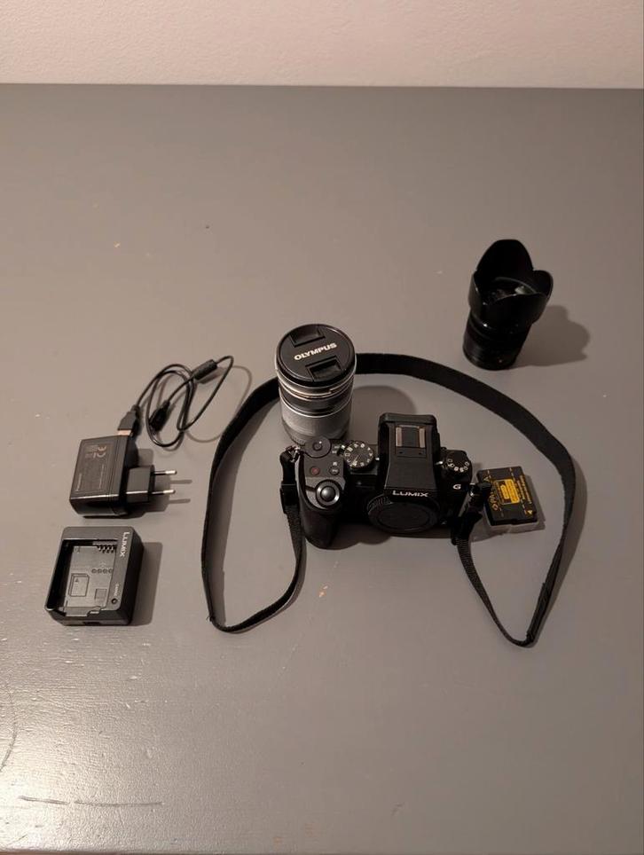 Lumix G7 M4/3 + Lumix 14-42mm + Olympus 40-150mm, Audio, Tv en Foto, Fotocamera's Digitaal, Zo goed als nieuw, Overige Merken
