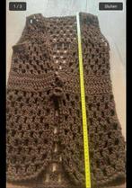 Vintage gehaakt vest S boho ibiza hippie, Kleding | Dames, Ophalen of Verzenden, Zo goed als nieuw, Maat 36 (S), Bruin