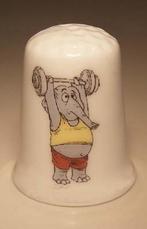 Olifant aan het gewichtheffen vingerhoedje, Ophalen of Verzenden, Nieuw, Porselein, Nederland