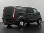 Ford Transit Custom 2.0TDI 130PK Lang Dubbele Cabine Limited, Auto's, Bestelauto's, Stof, Gebruikt, Zwart, 2185 kg