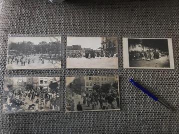 5x oude foto Maastricht Processie Vrijthof Markt Jaren 20-30 beschikbaar voor biedingen