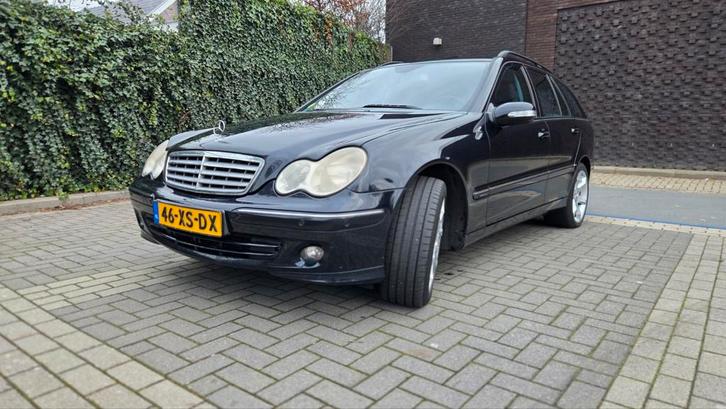 Mercedes-Benz C-Klasse 1.8 C180 Kompr Combi AUT 2007 Zwart, Auto's, Mercedes-Benz, Particulier, C-Klasse, ABS, Airbags, Airconditioning