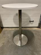 bartafel RVS met wit blad, Huis en Inrichting, Tafels | Statafels, Ophalen, Gebruikt
