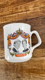 Beker - huwelijk Willem-Alexander en Maxima, Verzamelen, Koninklijk Huis en Royalty, Ophalen of Verzenden, Zo goed als nieuw, Nederland