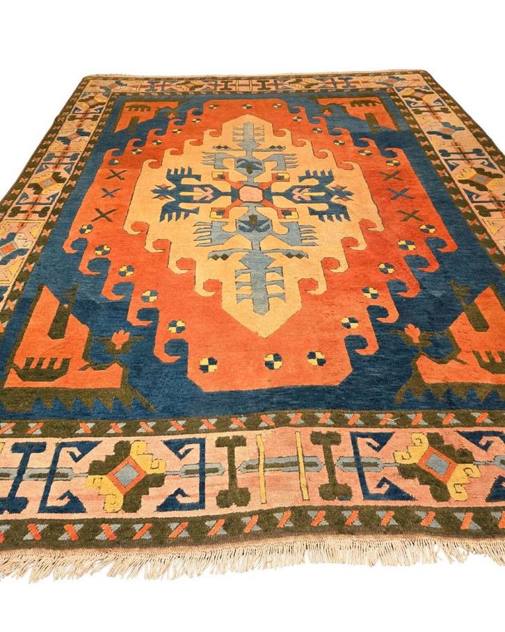 Groot Perzisch tapijt Kars Kazak 345x255 wollen vloerkleed, Huis en Inrichting, Stoffering | Tapijten en Kleden, Zo goed als nieuw