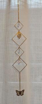 ​ Forest Whisper: Gouden Suncatcher met Vlinder & Blad, Ophalen of Verzenden, Nieuw