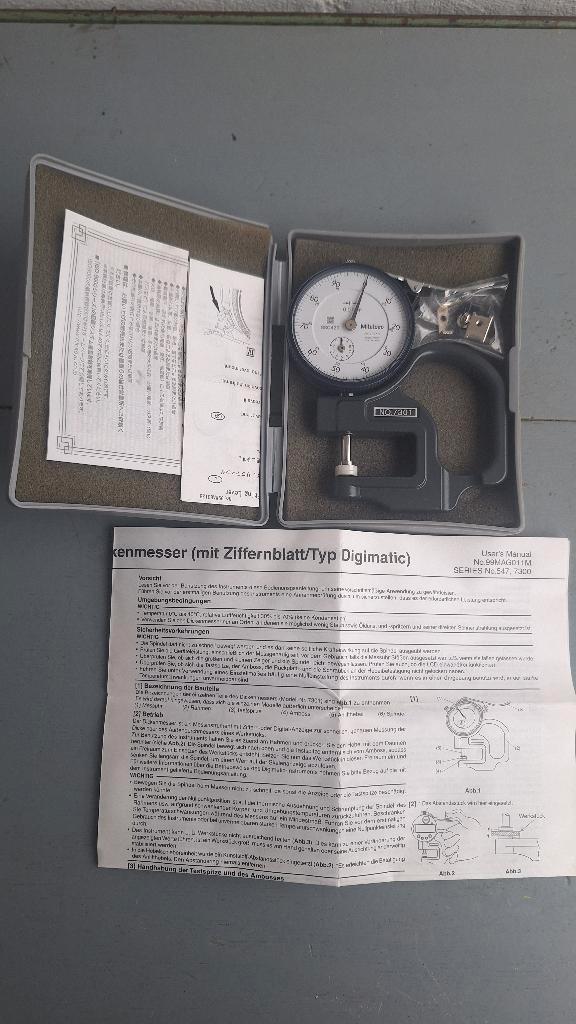 Mitutoyo 7301 diktemeter, Doe-het-zelf en Verbouw, Gereedschap | Handgereedschap, Nieuw, Ophalen of Verzenden