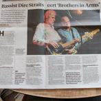 Bassist Dire Straights eert 'Brothers in Arms ', Ophalen of Verzenden, 1980 tot heden, Nederland, Knipsel(s)