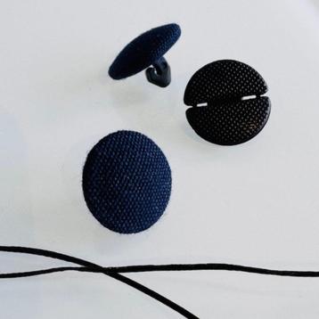 Knopen laten stofferen | SUNBRELLA stofknopen navyblauw beschikbaar voor biedingen