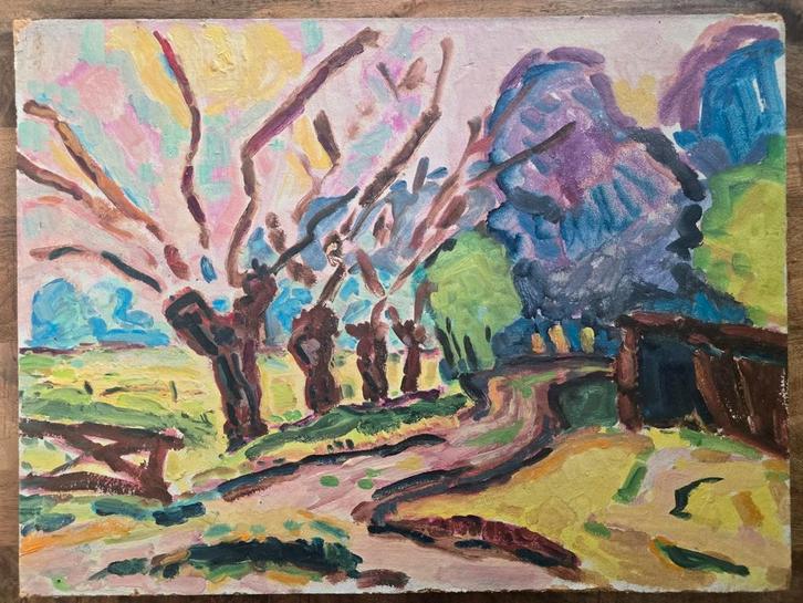 P.C. Kuiper schilderij – De Ploeg stijl – 60x80 cm, Antiek en Kunst, Kunst | Schilderijen | Klassiek, Ophalen of Verzenden