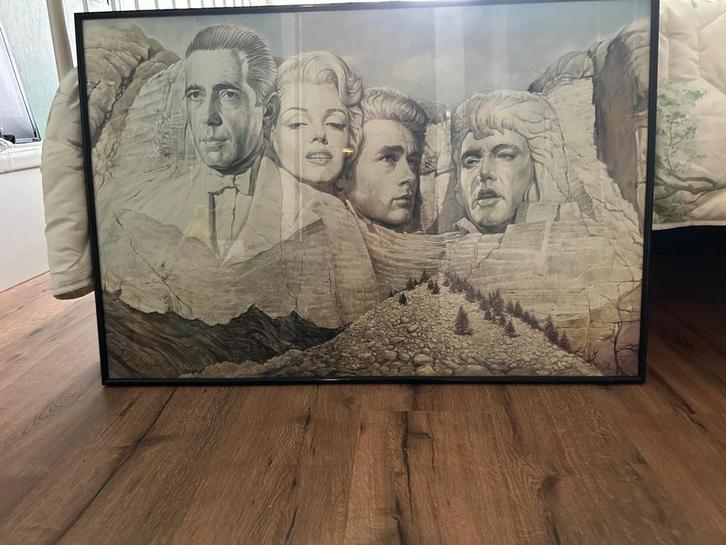 Mount Rushmore Alternatief: Bogart, Monroe, Dean, Elvis, Antiek en Kunst, Kunst | Schilderijen | Klassiek, Ophalen