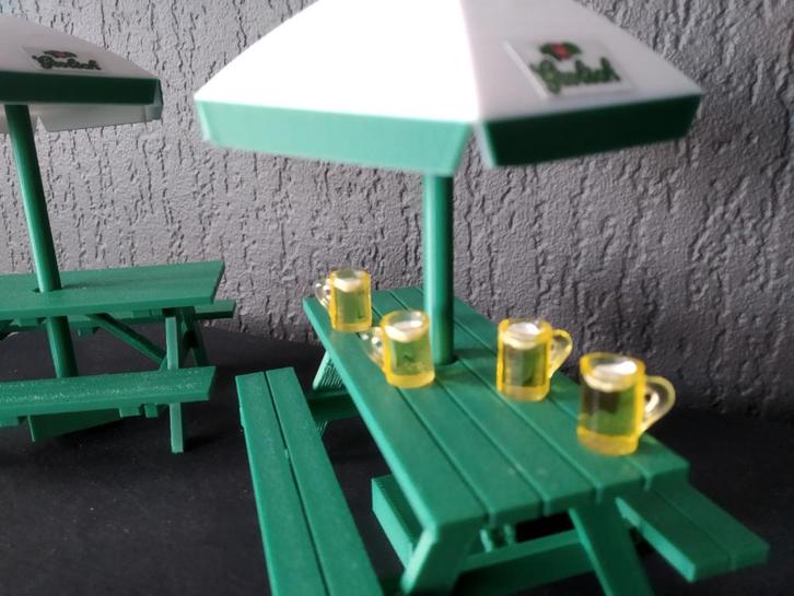 GROLSCH AMSTEL HERTOG-JAN HEINEKEN picknickset miniatuur, Verzamelen, Biermerken, Nieuw, Reclamebord, Plaat of Schild, Hertog Jan