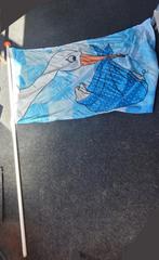 Vlaggenstok met vlag ooievaar, Ophalen, Zo goed als nieuw