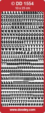 Doodey DD 1554 letters & cijfers goud stickervel, Hobby en Vrije tijd, Stickers en Plaatjes, Ophalen of Verzenden, Nieuw, Sticker