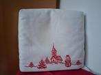 Geborduurde hoes met theemuts kerstmotieven, Ophalen of Verzenden, Zo goed als nieuw