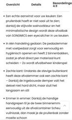 SONGMICS Afvalscheider 60 liter (2x30L) - Nieuwstaat, Huis en Inrichting, Woonaccessoires | Prullenbakken, Met pedaal, 50 tot 75 cm