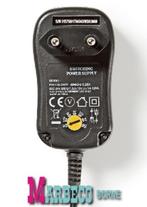 Universele AC Adapter, 3/ 4,5/ 5/ 6/ 7,5/ 9 en 12 V, 1000mA, Nedis, Nieuw, Info@marbeco.nl, Ophalen of Verzenden
