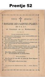 Bp52 prentje rozenkrans van de heilige wonden, Verzamelen, Ophalen of Verzenden, Zo goed als nieuw, Kaart of Prent