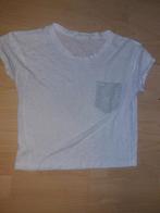 Crop top met geborduurde pocket - Maat S/M, Kleding | Dames, T-shirts, Wit, Ophalen of Verzenden, Zo goed als nieuw, Korte mouw