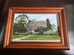 3D Engelse cottage handpainted muur ornament schilderij, Ophalen of Verzenden