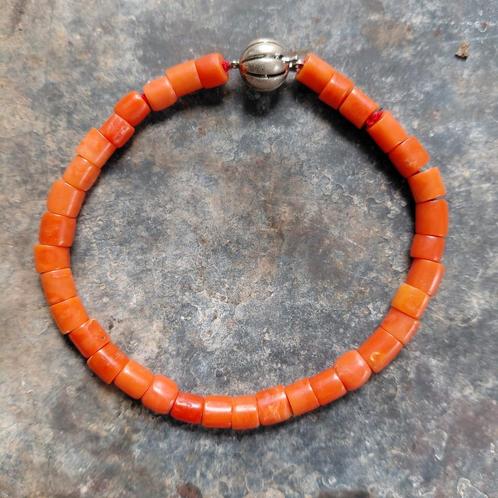 ANTIEK,ECHT,ONBEHANDELD zilv. bolslot.20 cm, Sieraden, Tassen en Uiterlijk, Antieke sieraden, Armband, Zilver, Verzenden