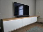 Zwevend tv-meubel wandkast met eikenhouten plank MOET WEG, Ophalen, Eikenhout, Zo goed als nieuw, 200 cm of meer