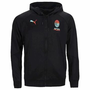 AC MILAN FC Sweat Hoodie Vest Black Maat S 1,78 Men PUMA beschikbaar voor biedingen