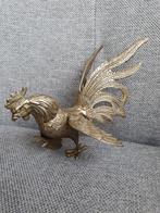 Beeld koperen vechthaan - 12cm - Midden 20e eeuw, Verzenden, Koper