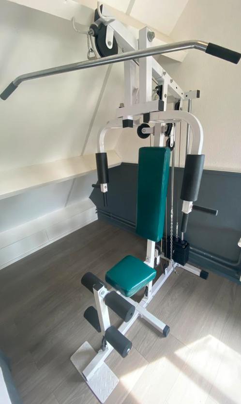 Multifunctioneel Krachtstation met Lat Pulley en Buighalter, Sport en Fitness, Fitnessapparatuur, Krachtstation, Armen, Benen