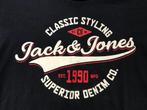 Jack & Jones t shirt marineblauw met print mt L, Kleding | Heren, T-shirts, Nieuw, Maat 52/54 (L), Blauw, Ophalen of Verzenden