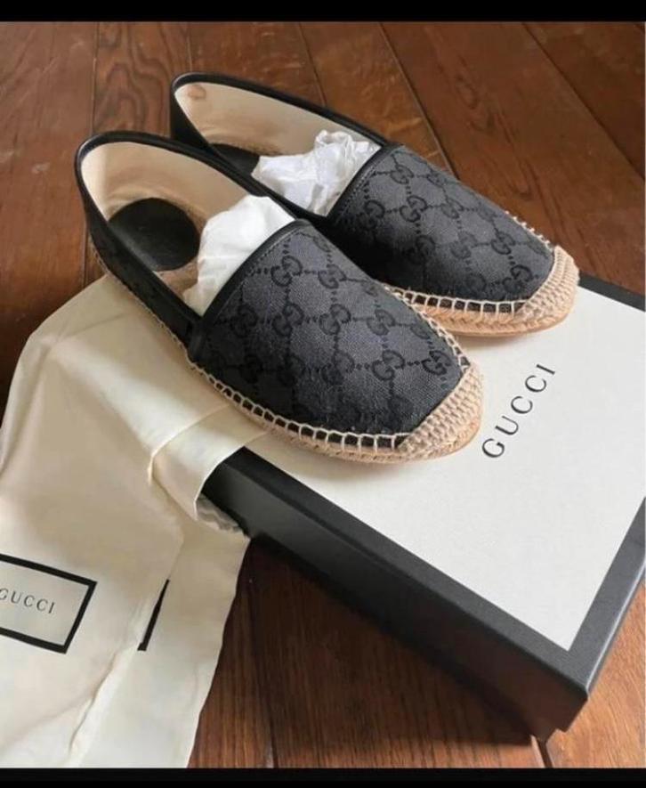 Zwarte Gucci's GG espadrilles, loafers in maat 38., Kleding | Dames, Schoenen, Zo goed als nieuw, Espadrilles of Moccasins, Zwart