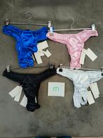 Nieuwe satijnen string - Maat m, Verzenden, Blauw