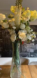 Kunstbloemen in vaas - realistisch! Vaas 55cm, 50 tot 75 cm, Wit, Nieuw, Ophalen of Verzenden